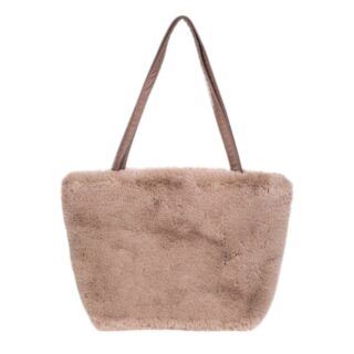 Park Lane - Cappuccino Faux Fur Tote Bag